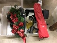 Wreath, Hose, Bag Chair Two Totes