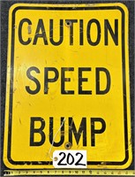 Caution Speed Bump Road Sign