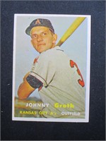 1957 TOPPS #360 JOHNNY GROTH ATHLETICS