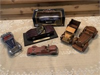 VINTAGE TOY FIRETRUCK & REPLICA CARS