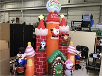 Inflatable candy castle Christmas decoration