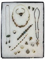 Vintage Jewelry- Necklaces, Rings, Brooches, Brace