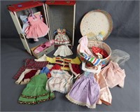 Two Cases of Vintage Doll Cloth/ Outfit