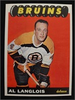 1965-66 Topps NHL AL Langlois Card