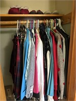 Closet full of clothing and shoes