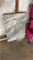 18x26 Marble slab and glass pc