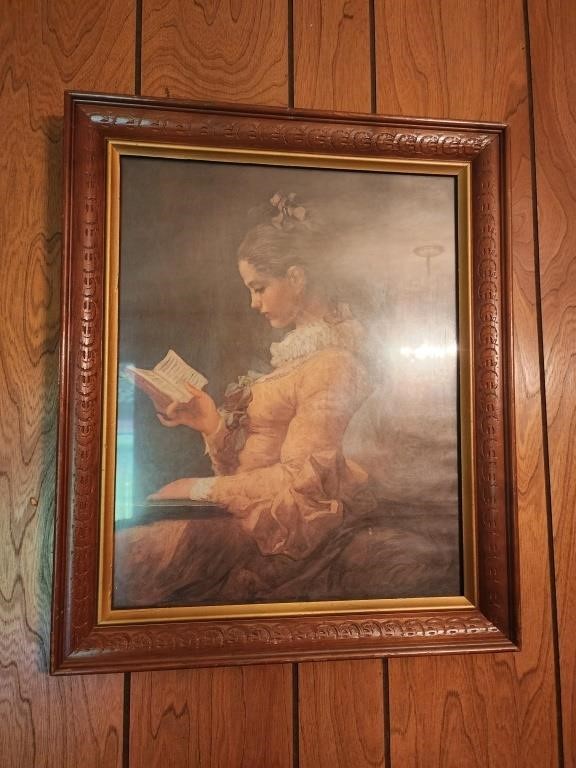 19x23 Young Girl Reading