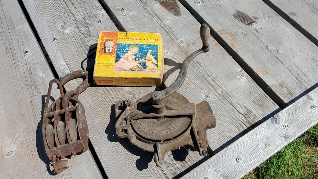 Cornsheller, Pulley, Brownie Camera Accessory