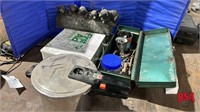 Green Tool Box w/ Contents, First Aid Kit, Bear