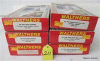 6 Walthers Freight Car Kits, OB