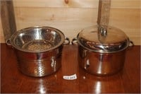 (2) Stainless Steel Baking Pots