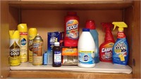 Assorted cleaner and laundry supplies