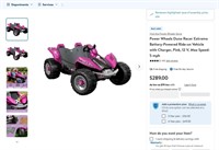 B3429  Power Wheels Dune Racer Ride-on Pink 12 V