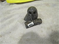Carved Owl -Unknown Light Rock Medium