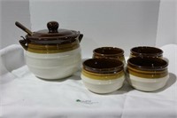 Stoneware Soup Pot & Bowls