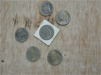 6 1776-1976 DOLLAR COINS