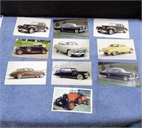 Vintage automotive post cards