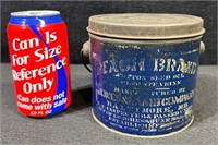 Early 1906 Peach Brand Cotton Seed Oil Tin