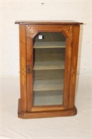 Small antique curio cherry with inlay