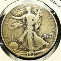 1939 S Walking Liberty 50c