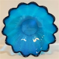 WONDERFUL MID-CENT LRG BLUE BLENKO LOTUS BOWL