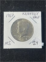 MS Grade 1967 40% Silver Kennedy Half Dollar