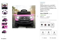 E10004  Zimtown Electric Car Pink