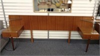 MID CENTURY "MEREDEW" HEADBOARD WITH ATTACHED