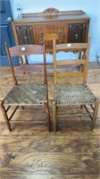 (2) woven seat chairs