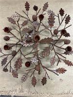 Oak tree and acorn metal 7 candle table