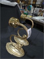 2 Brass Wall Mounted Candle Holders