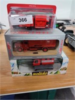 3 Diecast rescue vehciles, 2 are European