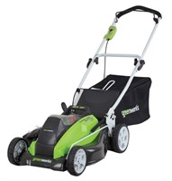 NEW GREENWORKS 40 VOLT 19 INCH CORDLESS LAWN MOWER