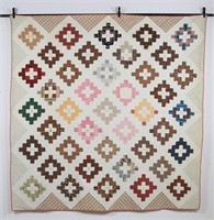 Antique Hand Sewn Quilt Signature Squares