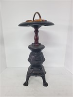 Pot belly stove ashtray stand