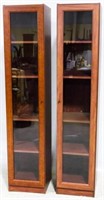 2 Glass Front Cabinets 72x15x16.5
