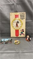 1988 DISNEY MICKEY MOUSE CLOCK BOOKS AND