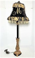 Ornate Buffet Lamp with Monogramed