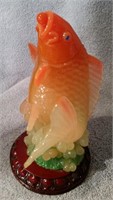 Vintage Frosted Crystal Fish Decoration
