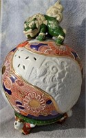 Japanese Green Dragon Porcelain Vase