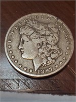 1887 O Morgan US Silver Dollar New Orleans