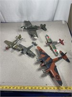 Military model aircrafts. One marked Unimax, some