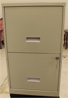 Tan 2-drawer file cabinet