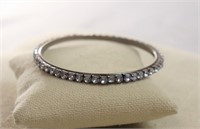 White topaz bangle bracelet