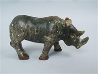 Carved Hardstone Rhino Figure