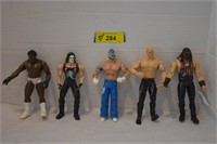 Five Vintage WWF Figurines