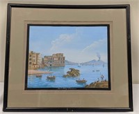 Original Gouache Painting of Naples, Italy #20