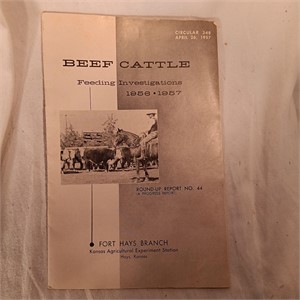 1956-1957 Beef Cattle Circular 348 Fort Hays State