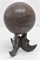 Heavy Stone Decor Ball w/ Moon Face Stand