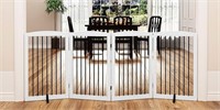 Pupetpo Freestanding Pet Gate For Dogs